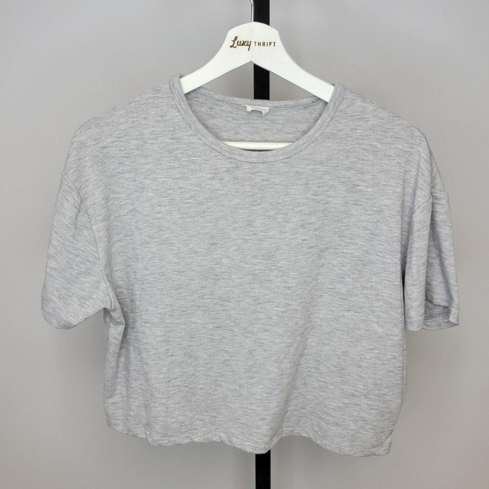 Aritzia Gray Short Sleeve Tee Medium Oversized